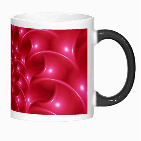 Glossy Rose Pink Spiral Fractal  Morph Mug from ArtsNow.com Right