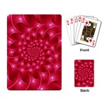 Glossy Rose Pink Spiral Fractal  Playing Cards Single Design