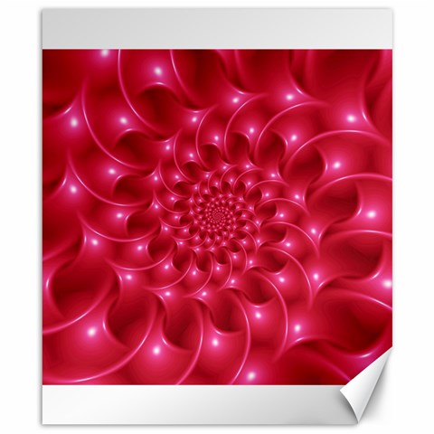 Glossy Rose Pink Spiral Fractal  Canvas 8  x 10  from ArtsNow.com 8.15 x9.66  Canvas - 1