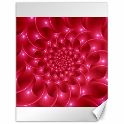 Glossy Rose Pink Spiral Fractal  Canvas 12  x 16  from ArtsNow.com 11.86 x15.41  Canvas - 1