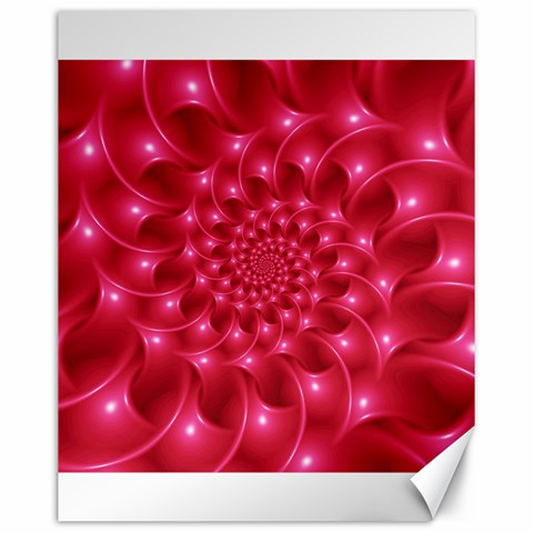 Glossy Rose Pink Spiral Fractal  Canvas 16  x 20  from ArtsNow.com 15.75 x19.29  Canvas - 1