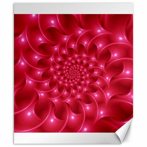 Glossy Rose Pink Spiral Fractal  Canvas 20  x 24  from ArtsNow.com 19.57 x23.15  Canvas - 1