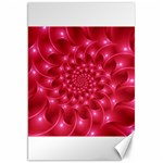 Glossy Rose Pink Spiral Fractal  Canvas 20  x 30 