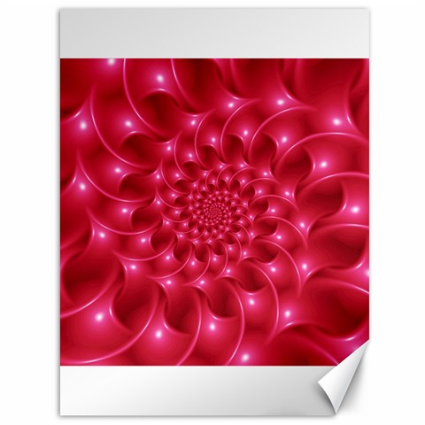 Glossy Rose Pink Spiral Fractal  Canvas 36  x 48  from ArtsNow.com 35.26 x46.15  Canvas - 1