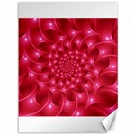 Glossy Rose Pink Spiral Fractal  Canvas 36  x 48 