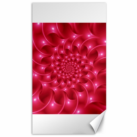 Glossy Rose Pink Spiral Fractal  Canvas 40  x 72  from ArtsNow.com 39.28 x69.23  Canvas - 1