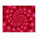 Glossy Rose Pink Spiral Fractal  Small Glasses Cloth (2 Sides)