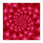 Glossy Rose Pink Spiral Fractal  Medium Glasses Cloth