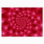 Glossy Rose Pink Spiral Fractal  Large Glasses Cloth