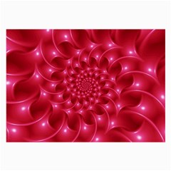 Glossy Rose Pink Spiral Fractal  Large Glasses Cloth (2 Sides) from ArtsNow.com Front