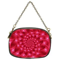 Glossy Rose Pink Spiral Fractal  Chain Purse (Two Sides) from ArtsNow.com Front