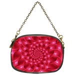 Glossy Rose Pink Spiral Fractal  Chain Purse (Two Sides)