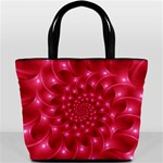 Glossy Rose Pink Spiral Fractal  Bucket Bag