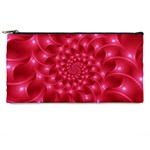 Glossy Rose Pink Spiral Fractal  Pencil Case