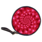 Glossy Rose Pink Spiral Fractal  Classic 20-CD Wallet