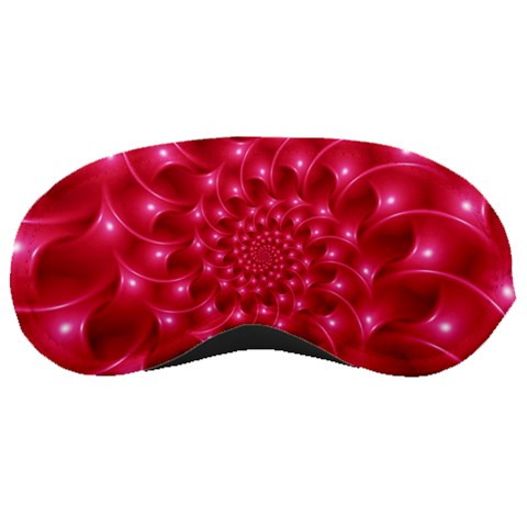 Glossy Rose Pink Spiral Fractal  Sleeping Mask from ArtsNow.com Front