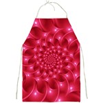 Glossy Rose Pink Spiral Fractal  Full Print Apron