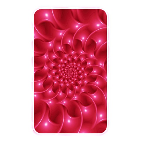 Glossy Rose Pink Spiral Fractal  Memory Card Reader (Rectangular) from ArtsNow.com Front