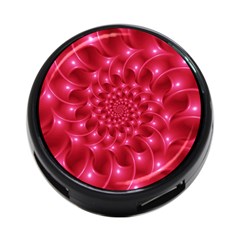 Glossy Rose Pink Spiral Fractal  4 Back