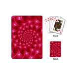 Glossy Rose Pink Spiral Fractal  Playing Cards (Mini)