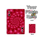 Glossy Rose Pink Spiral Fractal  Playing Cards 54 (Mini)