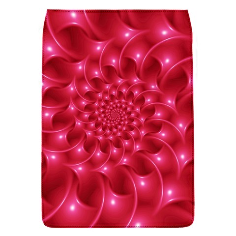 Glossy Rose Pink Spiral Fractal  Removable Flap Cover (S) from ArtsNow.com Front