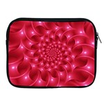 Glossy Rose Pink Spiral Fractal  Apple iPad 2/3/4 Zipper Case