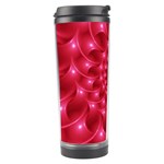 Glossy Rose Pink Spiral Fractal  Travel Tumbler