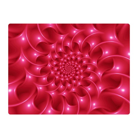 Glossy Rose Pink Spiral Fractal  Double Sided Flano Blanket (Mini) from ArtsNow.com 35 x27  Blanket Front