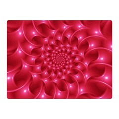 Glossy Rose Pink Spiral Fractal  Double Sided Flano Blanket (Mini) from ArtsNow.com 35 x27  Blanket Front