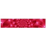 Glossy Rose Pink Spiral Fractal  Flano Scarf (Small)