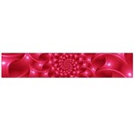 Glossy Rose Pink Spiral Fractal  Flano Scarf (Large)