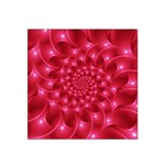 Glossy Rose Pink Spiral Fractal  Satin Bandana Scarf