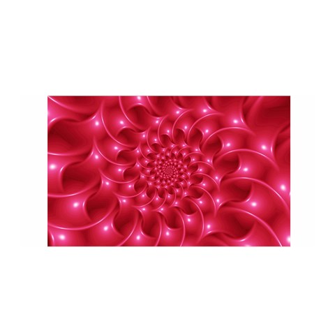 Glossy Rose Pink Spiral Fractal  Satin Wrap from ArtsNow.com Front