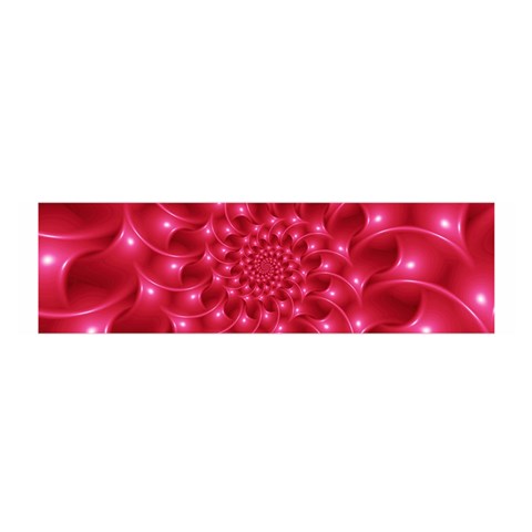 Glossy Rose Pink Spiral Fractal  Satin Scarf (Oblong) from ArtsNow.com Front