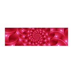 Glossy Rose Pink Spiral Fractal  Satin Scarf (Oblong)