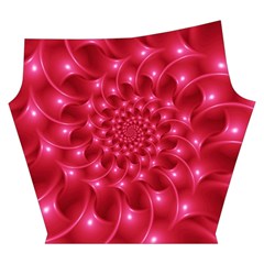 Glossy Rose Pink Spiral Fractal  Yoga Cropped Leggings from ArtsNow.com Left