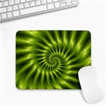 Glossy Lime Green Spiral Fractal  Small Mousepad