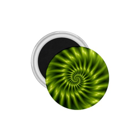 Glossy Lime Green Spiral Fractal  1.75  Magnet from ArtsNow.com Front