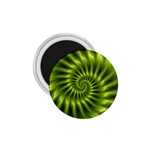 Glossy Lime Green Spiral Fractal  1.75  Magnet