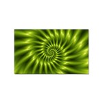 Glossy Lime Green Spiral Fractal  Sticker (Rectangular)