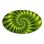 Glossy Lime Green Spiral Fractal  Magnet (Oval)