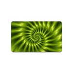 Glossy Lime Green Spiral Fractal  Magnet (Name Card)