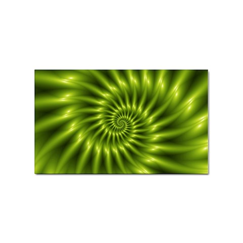 Glossy Lime Green Spiral Fractal  Sticker Rectangular (10 pack) from ArtsNow.com Front