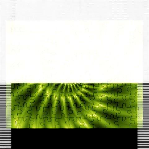 Glossy Lime Green Spiral Fractal  Jigsaw Puzzle (Rectangular) from ArtsNow.com Front