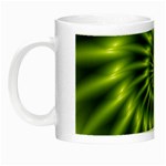 Glossy Lime Green Spiral Fractal  Night Luminous Mug