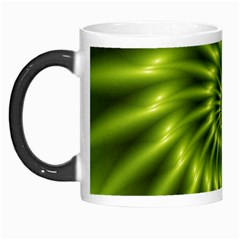 Glossy Lime Green Spiral Fractal  Morph Mug from ArtsNow.com Left