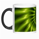 Glossy Lime Green Spiral Fractal  Morph Mug