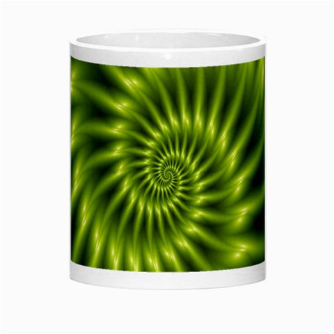 Glossy Lime Green Spiral Fractal  Morph Mug from ArtsNow.com Center