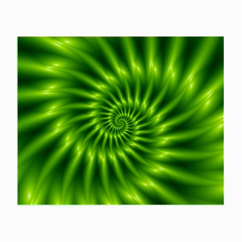 Glossy Lime Green Spiral Fractal  Small Glasses Cloth from ArtsNow.com Front